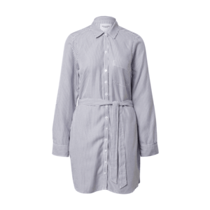 Abercrombie & Fitch Košeľové šaty biela / modrá vyobraziť