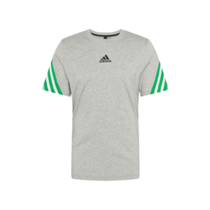 ADIDAS PERFORMANCE Funkčné tričko sivá melírovaná / čierna / biela / zelená vyobraziť