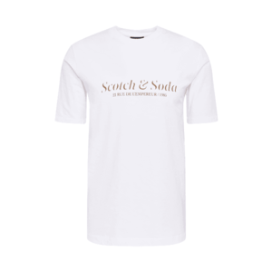 SCOTCH & SODA Tričko biela / karamelová vyobraziť