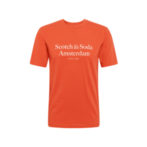 SCOTCH & SODA Tričko tmavooranžová / biela vyobraziť