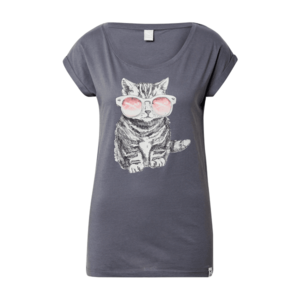 Iriedaily Tričko 'Cat' antracitová / biela / čierna / tmavoružová vyobraziť