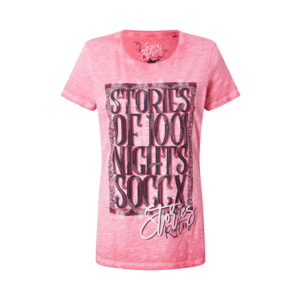 Soccx Tričko s ružovými fľakmi / tmavomodrá / biela vyobraziť
