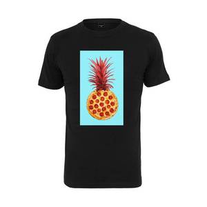 Mister Tee Tričko 'Pizza Pineapple' čierna / zmiešané farby vyobraziť