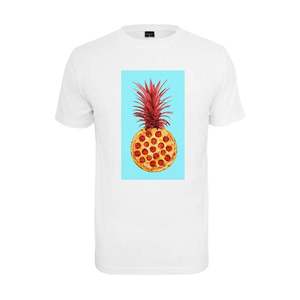 Mister Tee Tričko 'Pizza Pineapple' biela / zmiešané farby vyobraziť