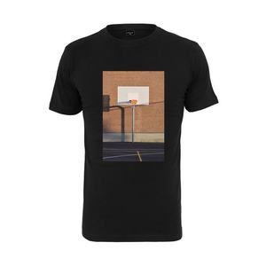 Mister Tee Tričko 'Pizza Basketball Court' čierna / zmiešané farby vyobraziť