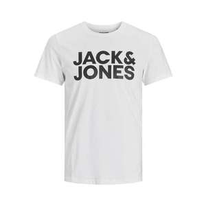 JACK & JONES Tričko biela / čierna vyobraziť