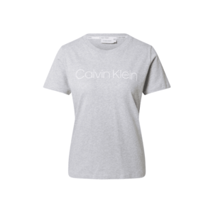 Calvin Klein Tričko sivá melírovaná / biela vyobraziť