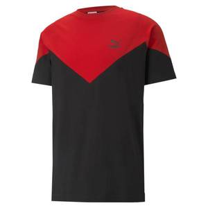 PUMA Funkčné tričko čierna / červená vyobraziť