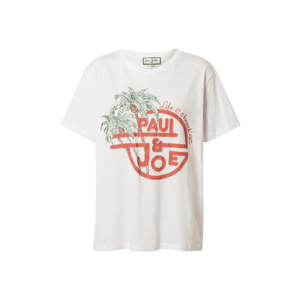 PAUL & JOE Tričko 'TAMBOURIN' biela / pastelovo červená / zelená vyobraziť