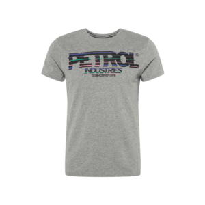 Petrol Industries Tričko sivá melírovaná / čierna / fialová / ružová / zelená vyobraziť
