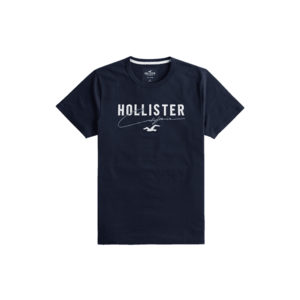HOLLISTER Tričko námornícka modrá / biela vyobraziť