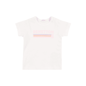 UNITED COLORS OF BENETTON Tričko biela / ružová / fialová vyobraziť