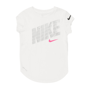 NIKE Funkčné tričko biela / ružová / čierna / strieborná vyobraziť