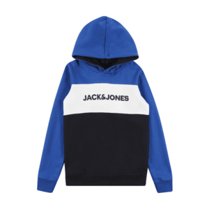Jack & Jones Junior Mikina kráľovská modrá / biela / tmavomodrá vyobraziť