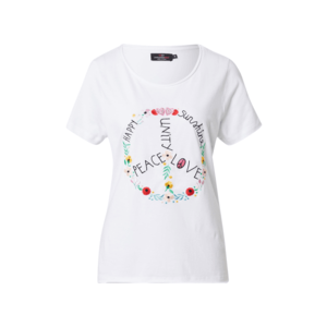 Zwillingsherz Tričko 'Peace' biela / zmiešané farby vyobraziť