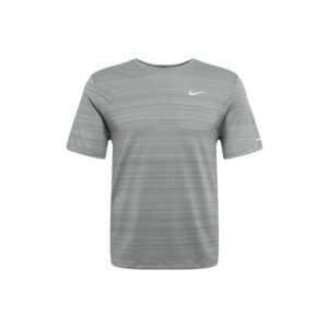 NIKE Funkčné tričko 'Miler' biela / sivá melírovaná vyobraziť