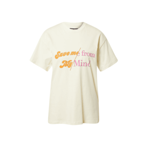 LOCAL HEROES Tričko 'SAVE ME' krémová / oranžová / ružová vyobraziť