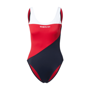 Tommy Hilfiger Underwear Jednodielne plavky červená / tmavomodrá / šedobiela vyobraziť
