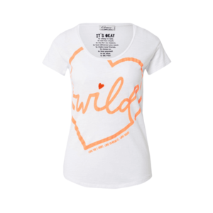 Grace T-Shirt 'WILD' biela / oranžová vyobraziť