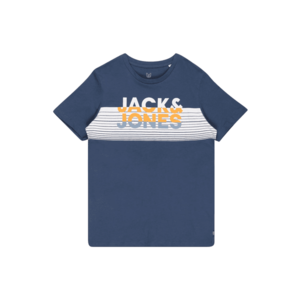 Jack & Jones Junior Tričko 'BRIXI' námornícka modrá / biela / oranžová vyobraziť