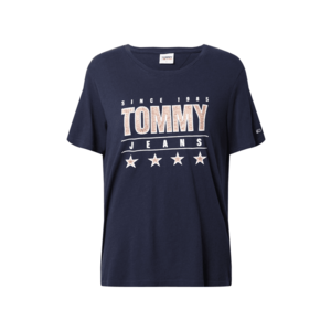 Tommy Jeans Tričko námornícka modrá / biela / béžová vyobraziť
