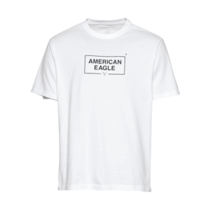 American Eagle Shirt biela / čierna vyobraziť