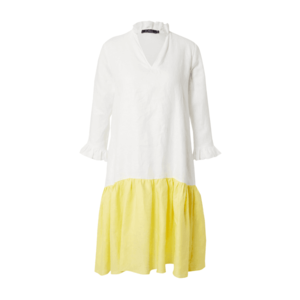 KAN Košeľové šaty 'FRANGIPANI' biela / žltá vyobraziť