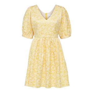 SELECTED FEMME Kokteilové šaty 'Joyce' zlatá žltá / biela vyobraziť