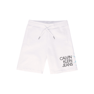Calvin Klein Jeans Nohavice 'HYBRID LOGO JOGGER SHORTS' biela vyobraziť