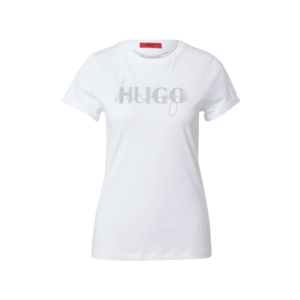 HUGO Tričko biela / pastelovo modrá / ružová vyobraziť