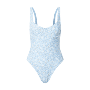 Abercrombie & Fitch Jednodielne plavky svetlomodrá / biela / modrá vyobraziť