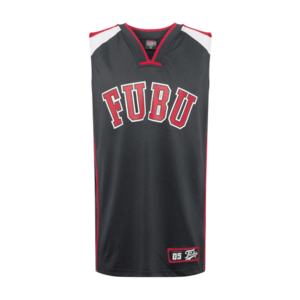 FUBU Tričko 'College' čierna / červená / biela vyobraziť