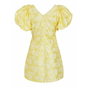 VILA Kokteilové šaty 'Petia' citrónová / biela vyobraziť