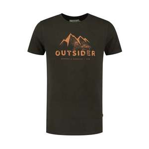 Shiwi Tričko 'Outsider' tmavozelená / oranžová vyobraziť