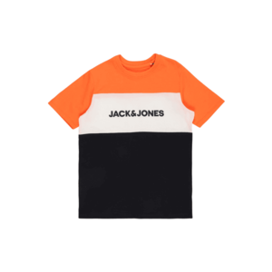 Jack & Jones Junior Tričko 'JJENeon' neónovo oranžová / biela / čierna vyobraziť