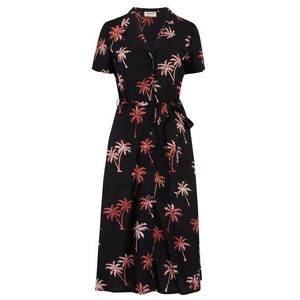 Sugarhill Brighton Košeľové šaty 'Kendra Palm Tree Batik' čierna vyobraziť