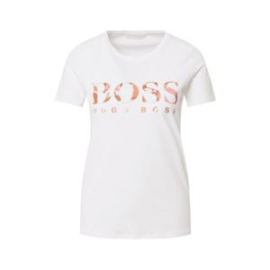 BOSS Casual Tričko 'C_Etiboss1' biela / hnedá / ružová / béžová vyobraziť