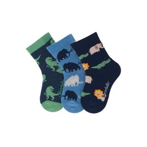 STERNTALER Ponožky 'Mammut' nebesky modrá / námornícka modrá / zelená / zmiešané farby vyobraziť