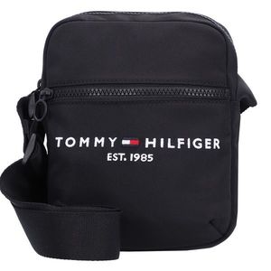 TOMMY HILFIGER Taška cez rameno čierna / biela / červená vyobraziť