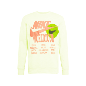 Nike Sportswear Mikina svetlozelená / oranžová vyobraziť