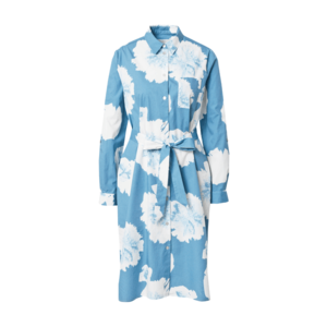 LIEBLINGSSTÜCK Košeľové šaty 'Rafaela' dymovo modrá / biela vyobraziť