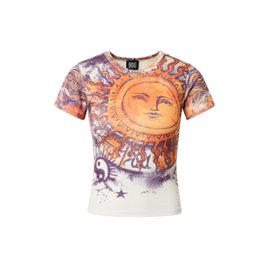 BDG Urban Outfitters Tričko 'BIG SUN' oranžová / baklažánová / biela vyobraziť
