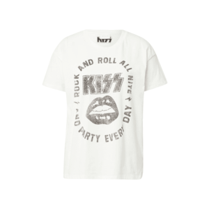 VILA Tričko 'Rocksy Kiss' biela / farby bahna vyobraziť