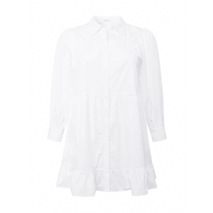 GLAMOROUS CURVE Košeľové šaty biela vyobraziť
