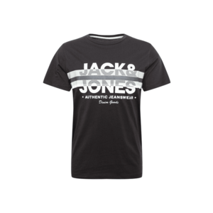 JACK & JONES Tričko čierna / biela / svetlomodrá vyobraziť
