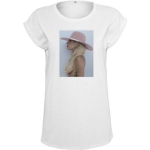 Merchcode Tričko 'Lady Gaga' biela / ružová / modrá / telová vyobraziť