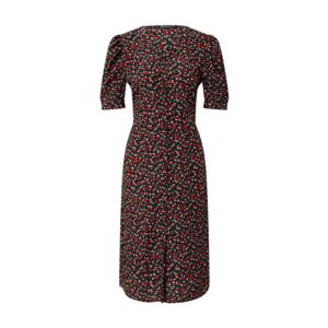 Rut & Circle Košeľové šaty 'INEZ' čierna / svetločervená / biela / smaragdová vyobraziť