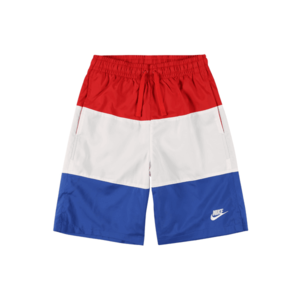 Nike Sportswear Nohavice biela / ohnivo červená / kráľovská modrá vyobraziť
