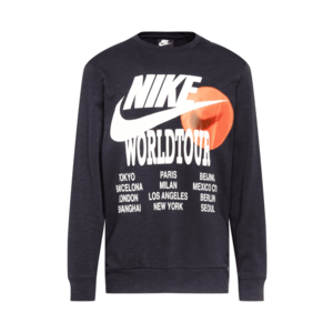 Nike Sportswear Mikina čierna / biela / oranžová vyobraziť