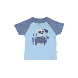 JACKY T-Shirt 'HAPPY CAR FRIENDS' kráľovská modrá / svetlomodrá / biela vyobraziť